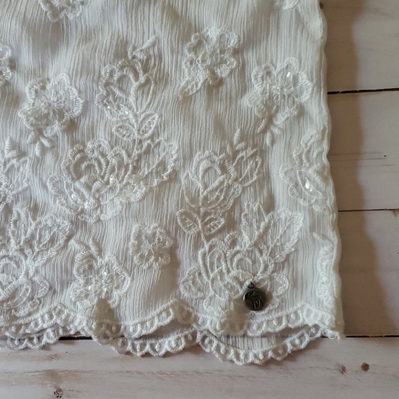 White Sheer Sequin Blouse - Abercrombie Kids - Picture 4 of 6